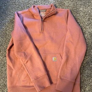 Carhartt Quarter-Zip Pullover - Dusty Rose Pink